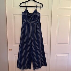 Women's Harper Heritage Ashley Blue & White Striped Jumpsuit Size Medium